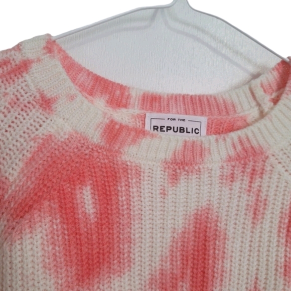 For The Republic Pink Knit TieDye Pullover Sweater - Picture 6 of 6